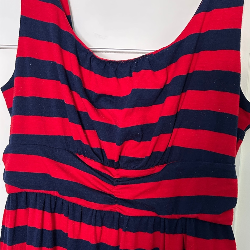Chic Red and Blue Medium Striped Mini Dress - Picture 2 of 10